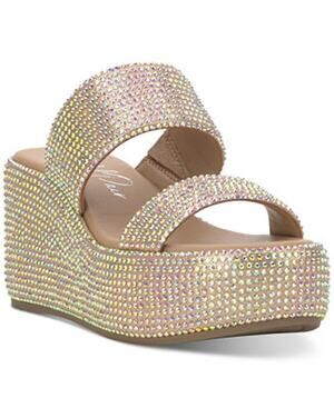 Sparkling Wild Pair Laelynf Platform Wedge Sandals 7.5M